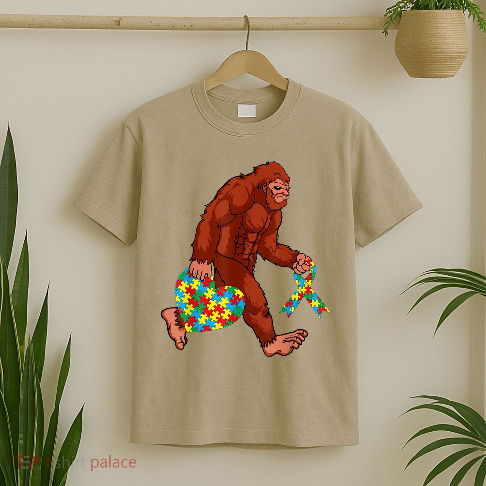 Funny Autism Bigfoot Autism Awareness Month T-Shirt