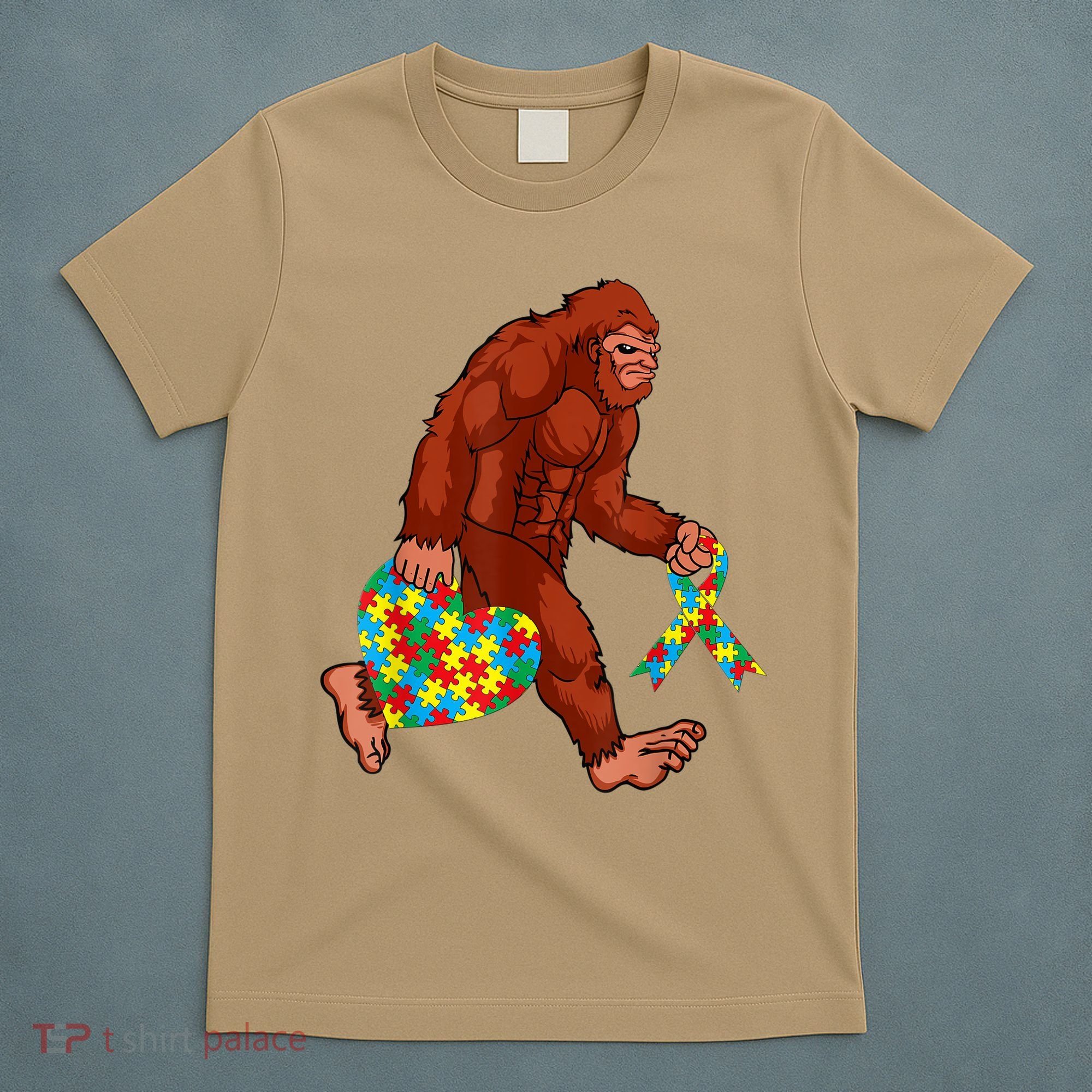 Funny Autism Bigfoot Autism Awareness Month T-Shirt