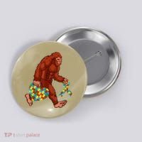 Funny Autism Bigfoot Autism Awareness Month Button thumb 0