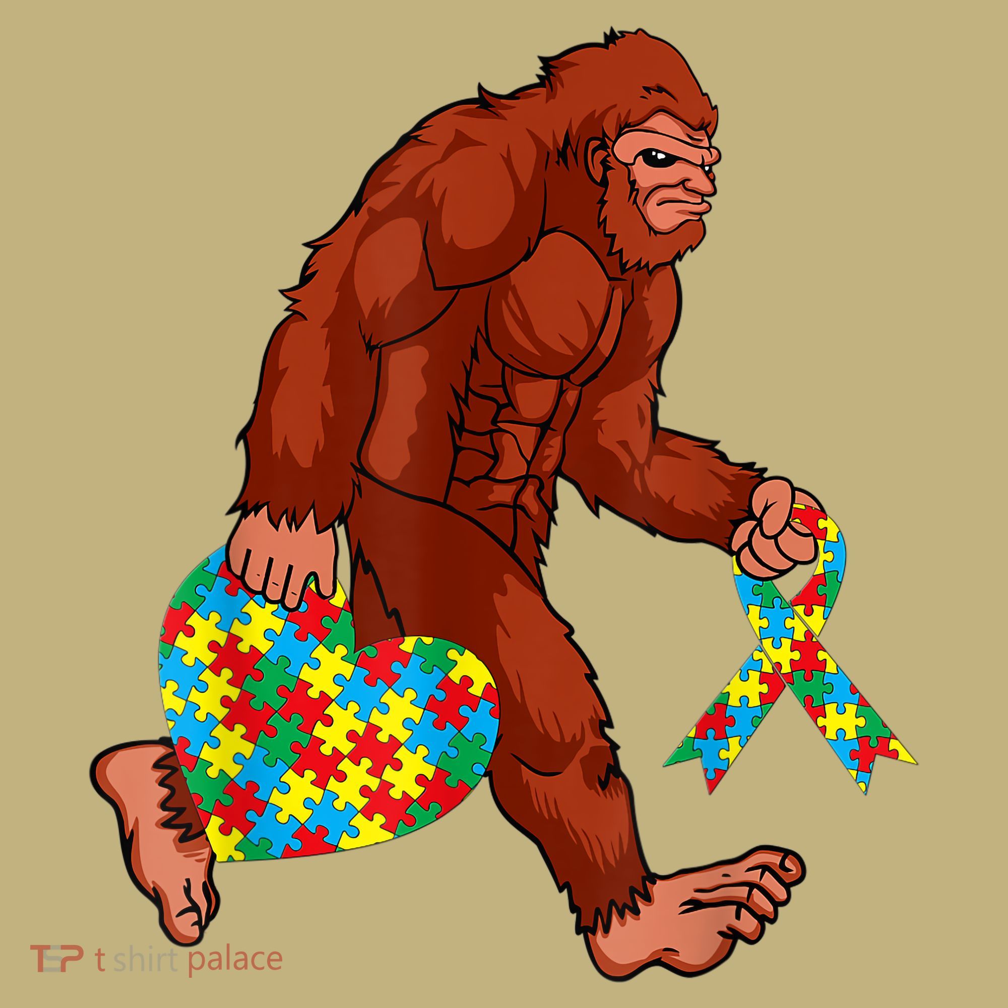 Funny Autism Bigfoot Autism Awareness Month Mousepad