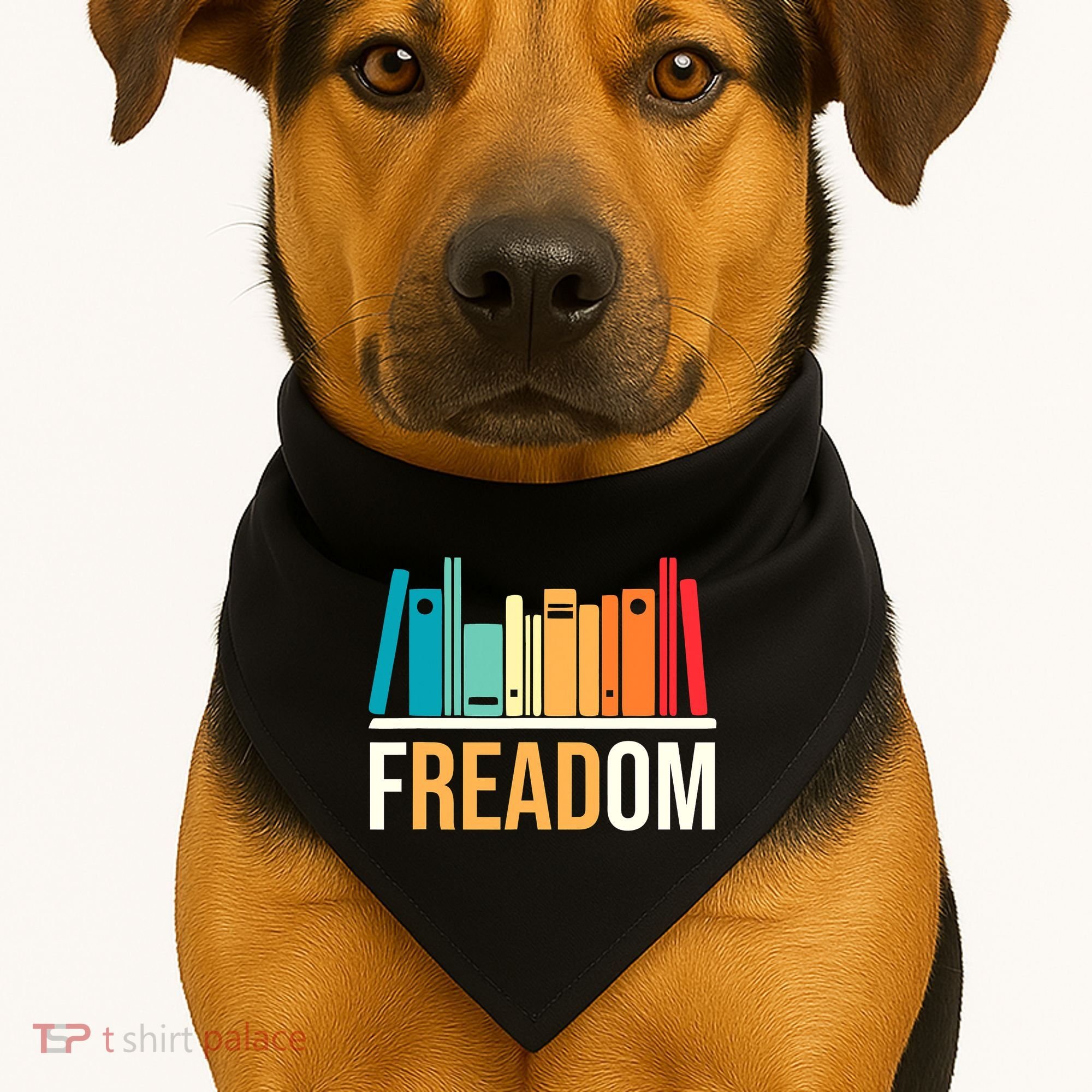 Freadom Anti Ban Books Freedom To Read Book Lover Reading USA-Made Doggie Bandana