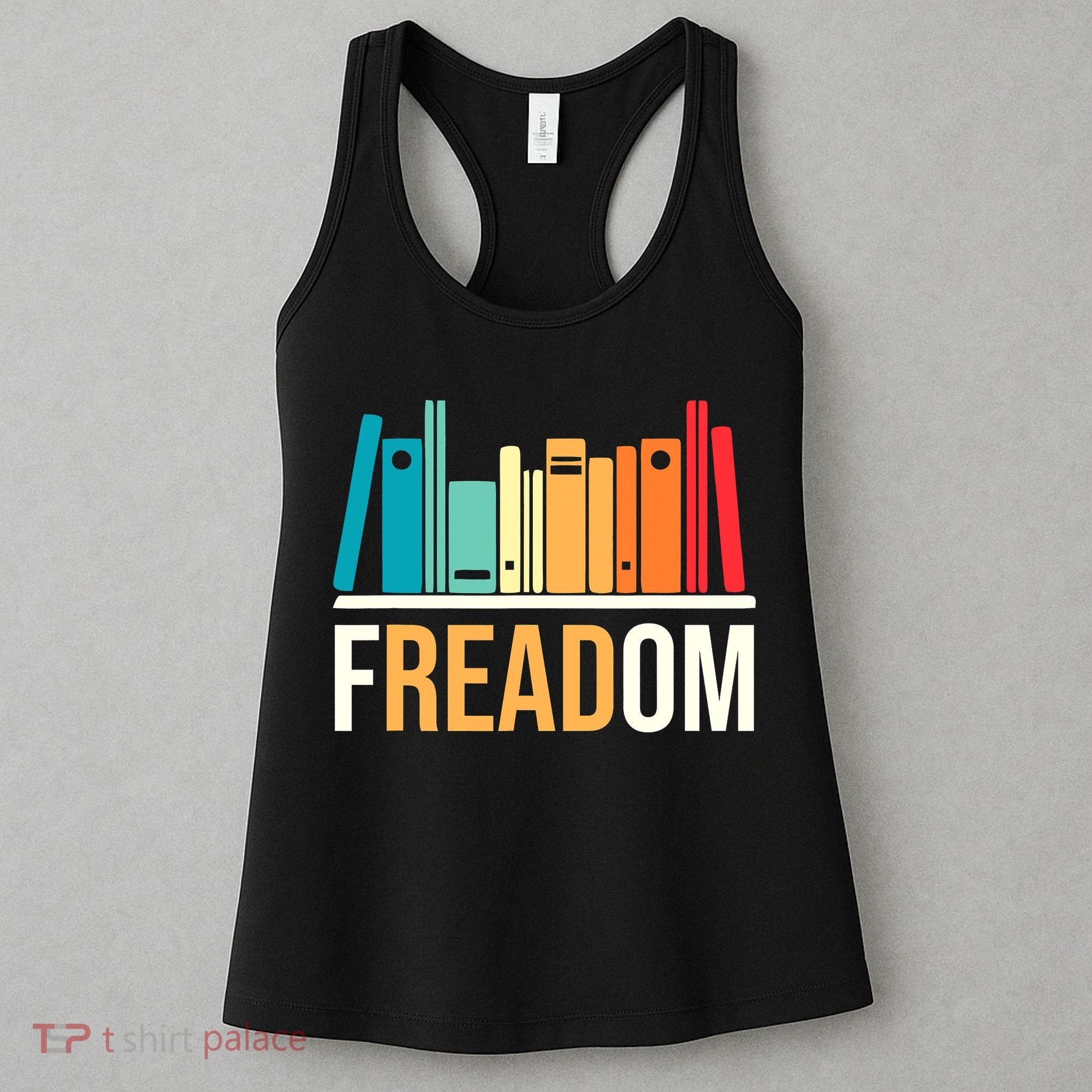 Freadom Anti Ban Books Freedom To Read Book Lover Reading Women's Tank Top