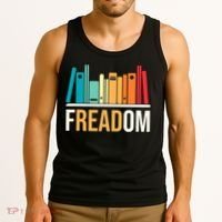 Freadom Anti Ban Books Freedom To Read Book Lover Reading Tank Top thumb 3