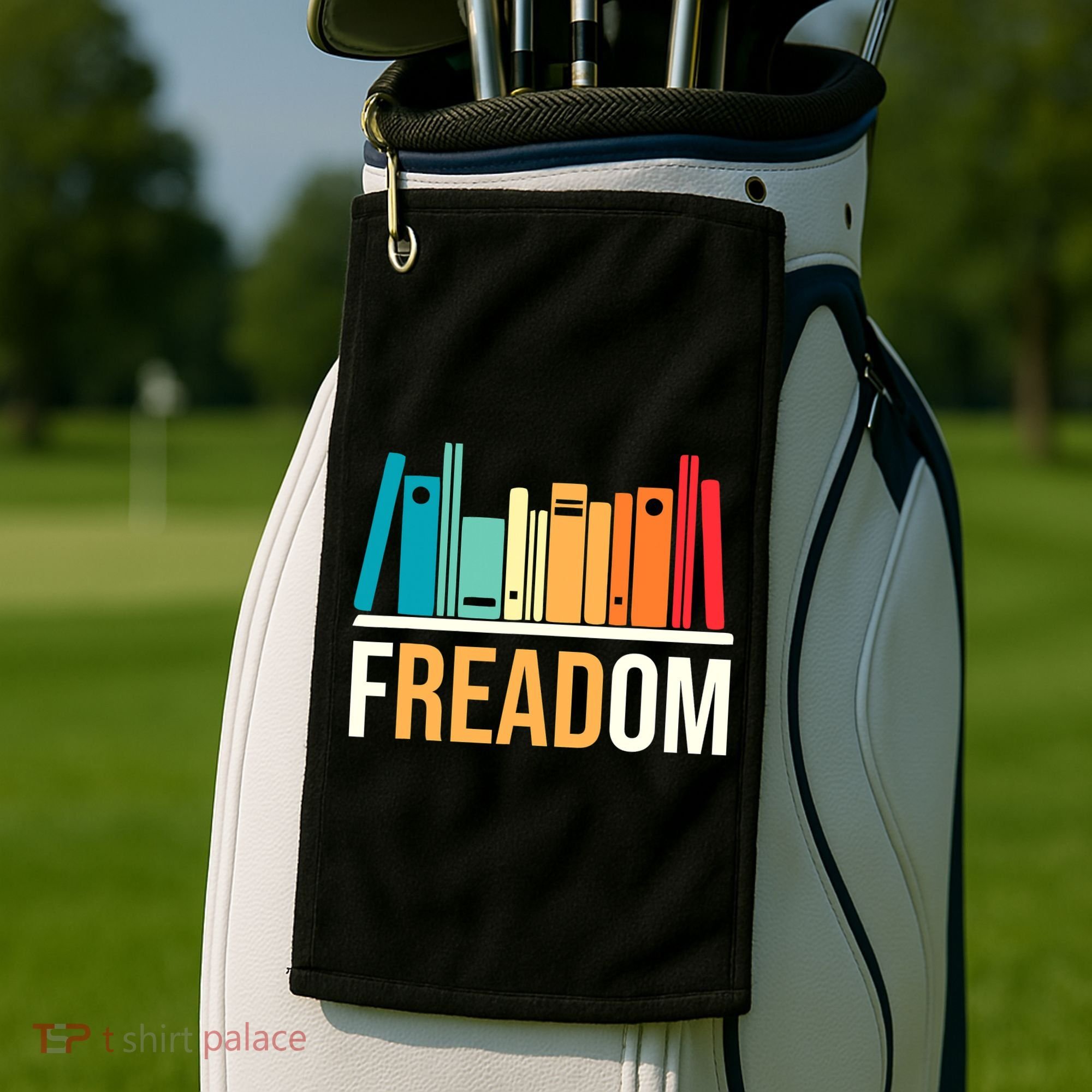 Freadom Anti Ban Books Freedom To Read Book Lover Reading Golf Towel