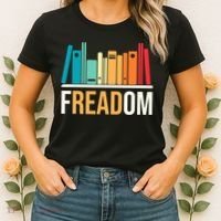 Freadom Anti Ban Books Freedom To Read Book Lover Reading Women's T-Shirt thumb 2