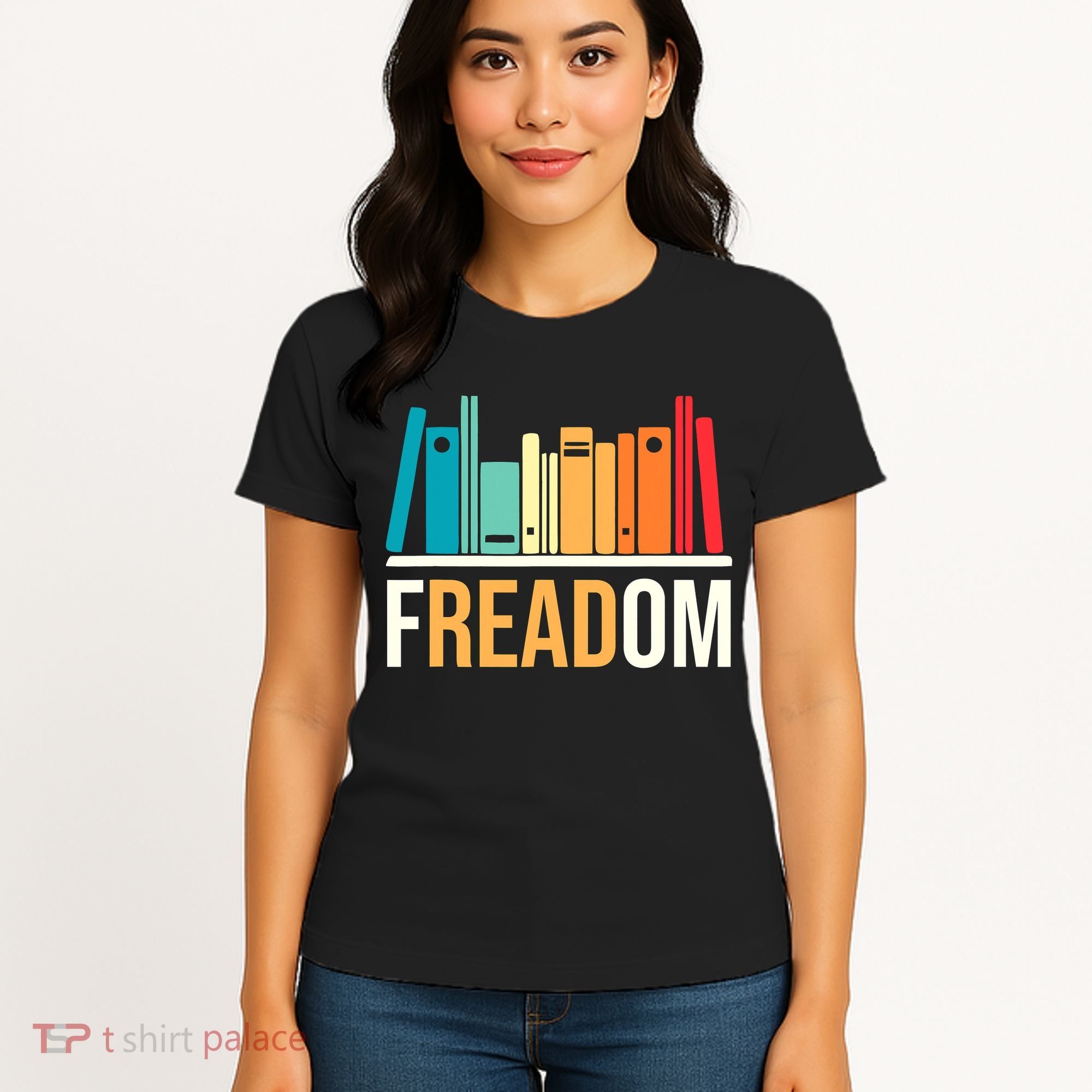 Freadom Anti Ban Books Freedom To Read Book Lover Reading Women's T-Shirt