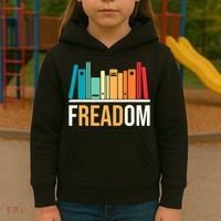 Freadom Anti Ban Books Freedom To Read Book Lover Reading Kids Hoodie thumb 3