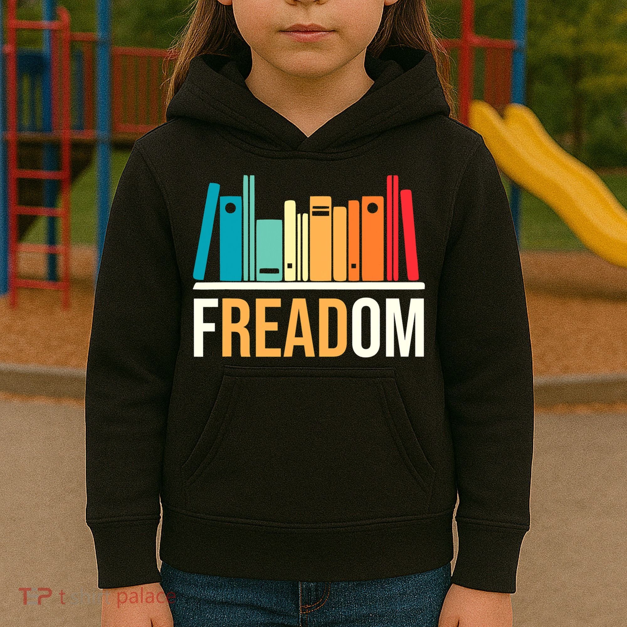 Freadom Anti Ban Books Freedom To Read Book Lover Reading Kids Hoodie