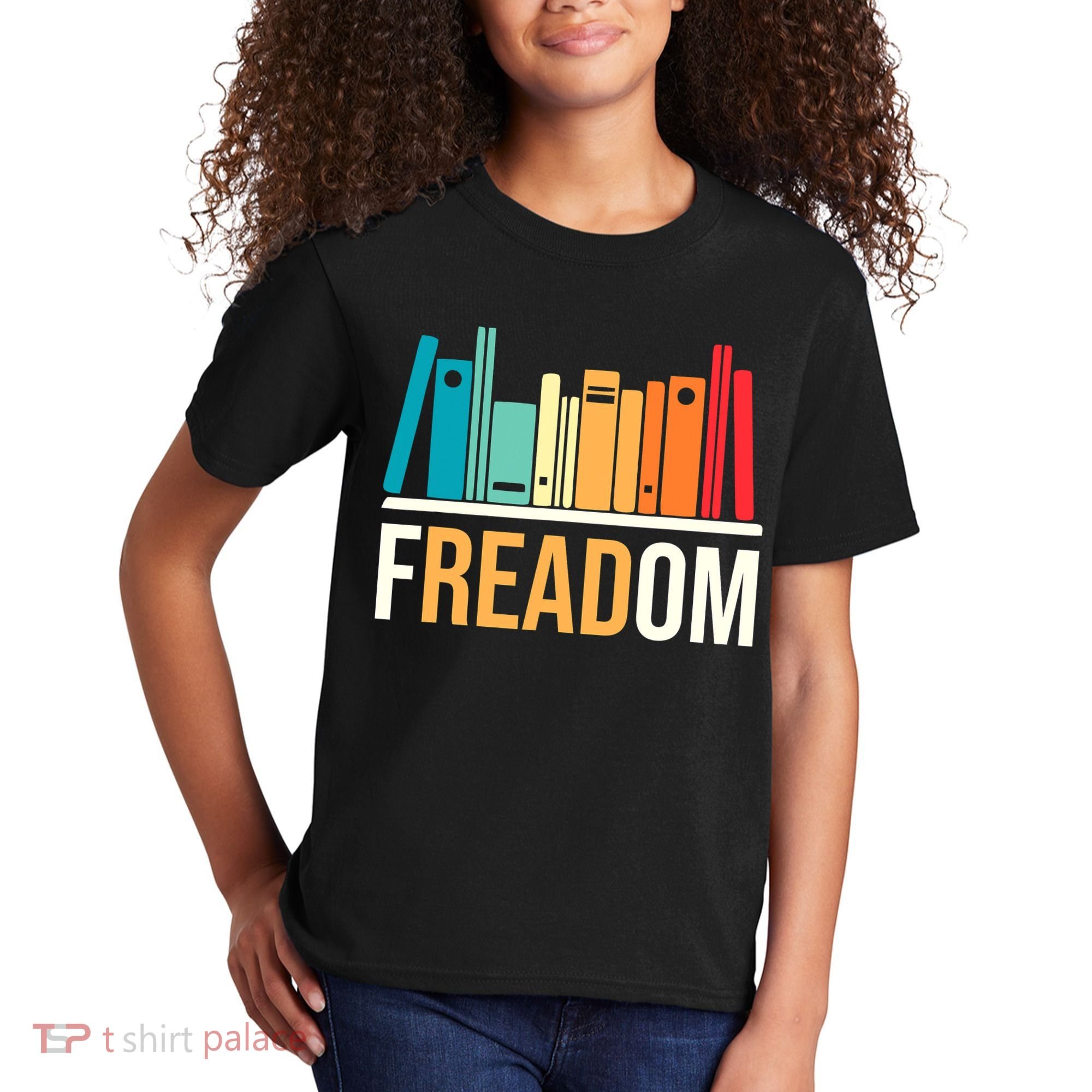 Freadom Anti Ban Books Freedom To Read Book Lover Reading Kids T-Shirt