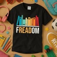 Freadom Anti Ban Books Freedom To Read Book Lover Reading Kids T-Shirt thumb 3