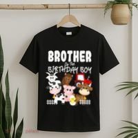 Farm Animals Barnyard Farm House Brother Of The Birthday Boy T-Shirt thumb 2