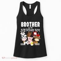 Farm Animals Barnyard Farm House Brother Of The Birthday Boy Women's Tank Top thumb 0