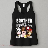 Farm Animals Barnyard Farm House Brother Of The Birthday Boy Women's Tank Top thumb 3