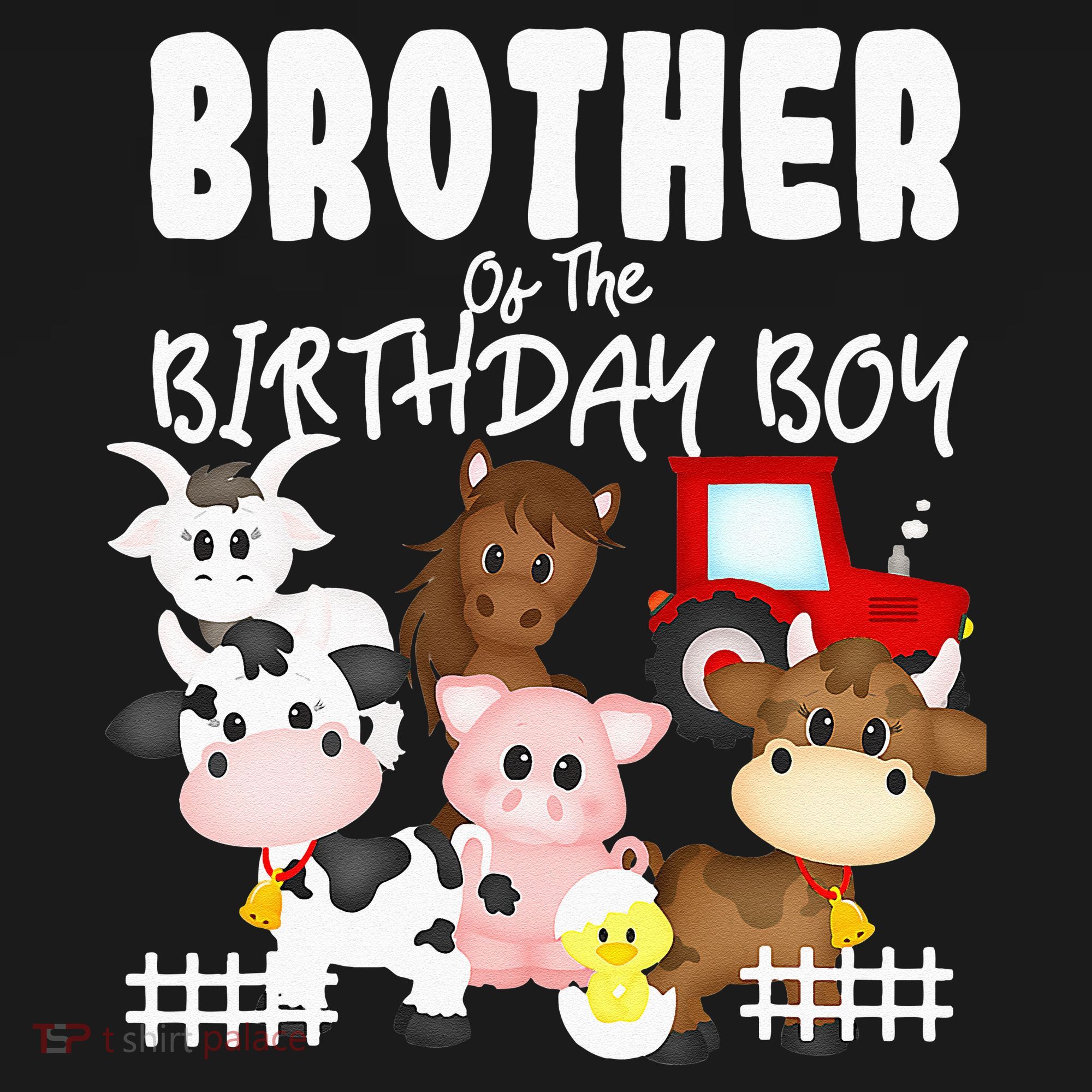 Farm Animals Barnyard Farm House Brother Of The Birthday Boy Women's Tank Top