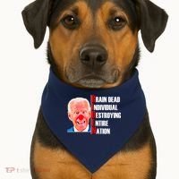 Funny Anti Biden USA-Made Doggie Bandana thumb 1
