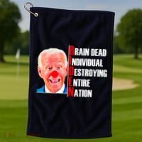 Funny Anti Biden Golf Towel thumb 1