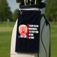 Funny Anti Biden Golf Towel thumb 2
