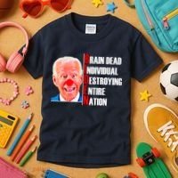Funny Anti Biden Kids T-Shirt thumb 3