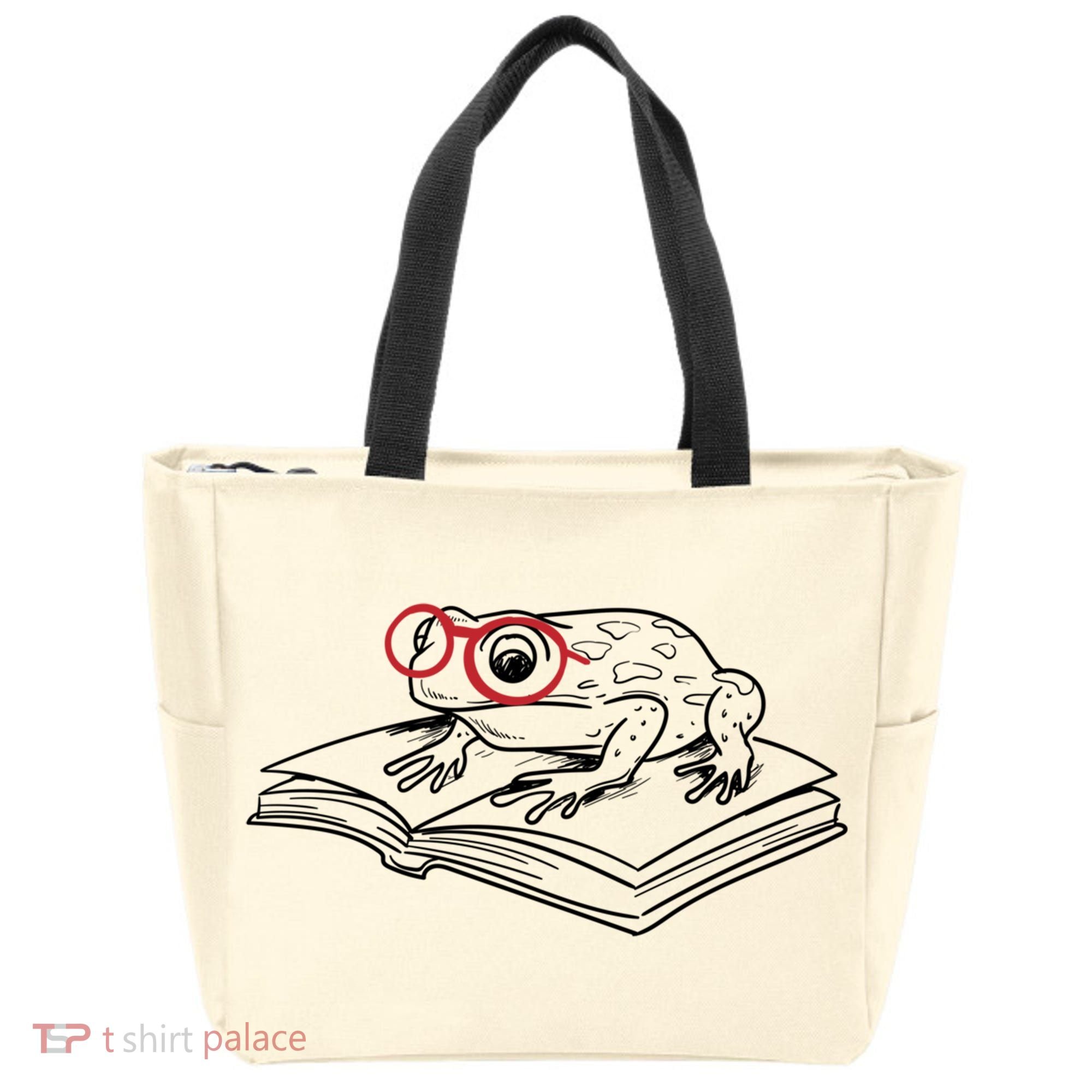 Frogs And Books Reading Literature Cute Gift Tote Bag
