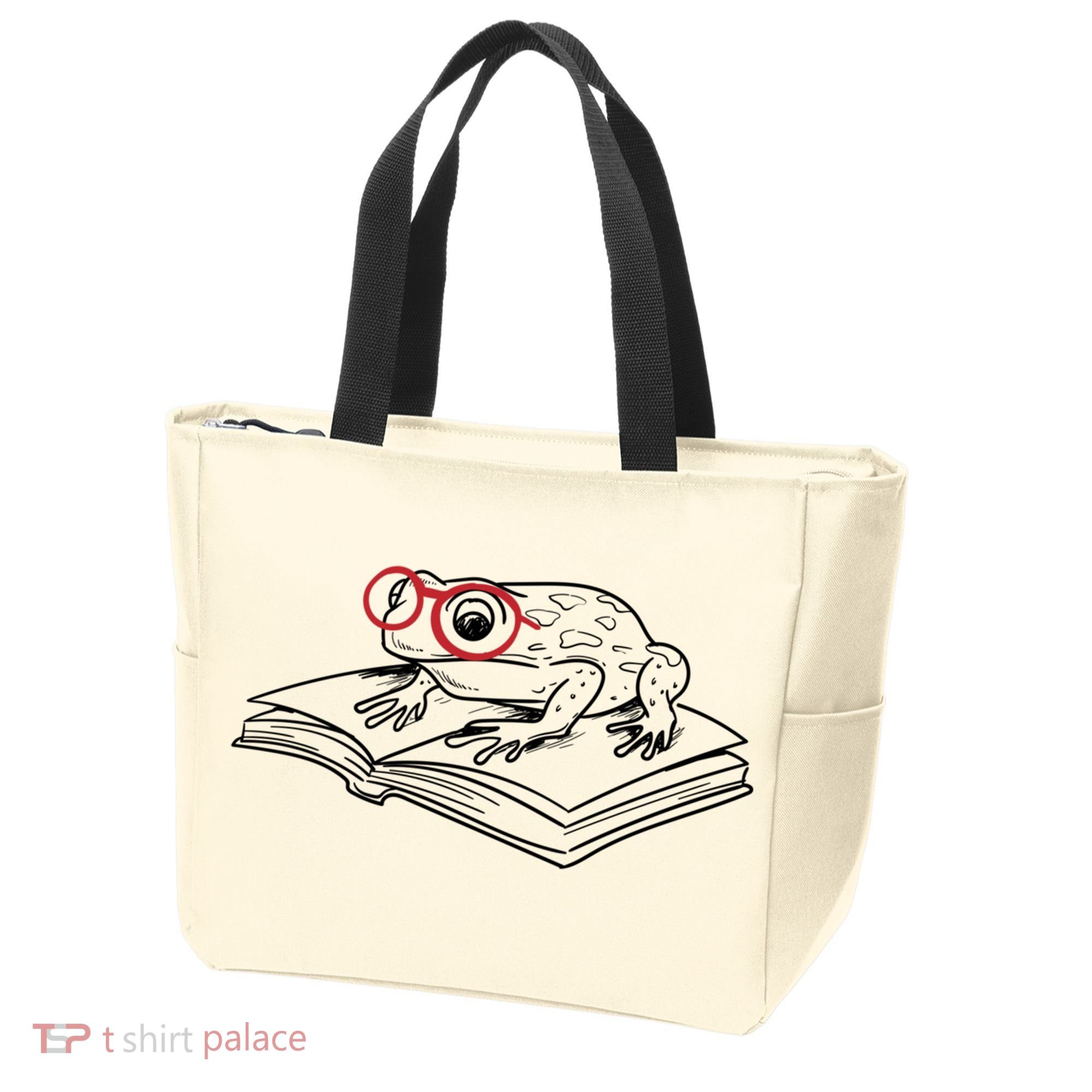 Frogs And Books Reading Literature Cute Gift Tote Bag