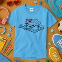 Frogs And Books Reading Literature Cute Gift Kids T-Shirt thumb 3