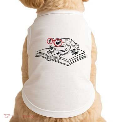 Frogs And Books Reading Literature Cute Gift Doggie Tank