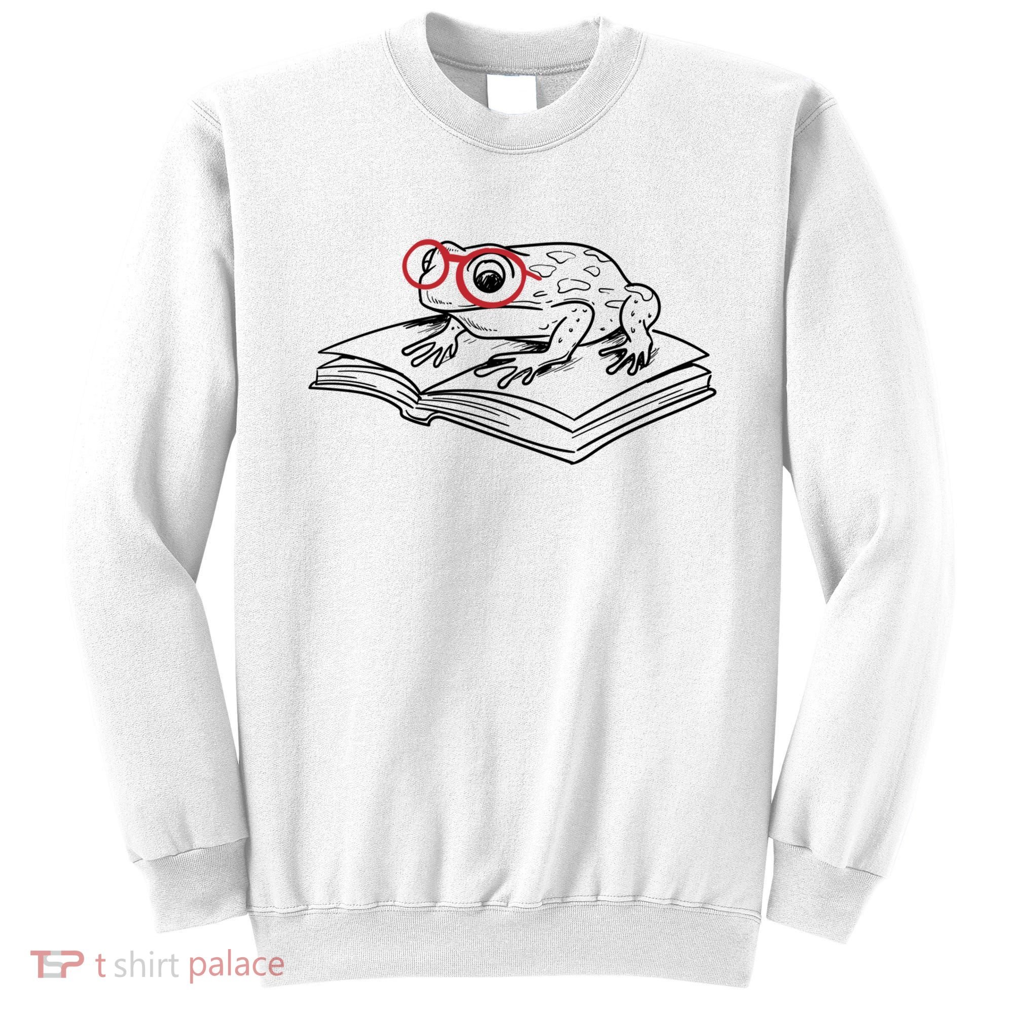 Frogs And Books Reading Literature Cute Gift Sweatshirt