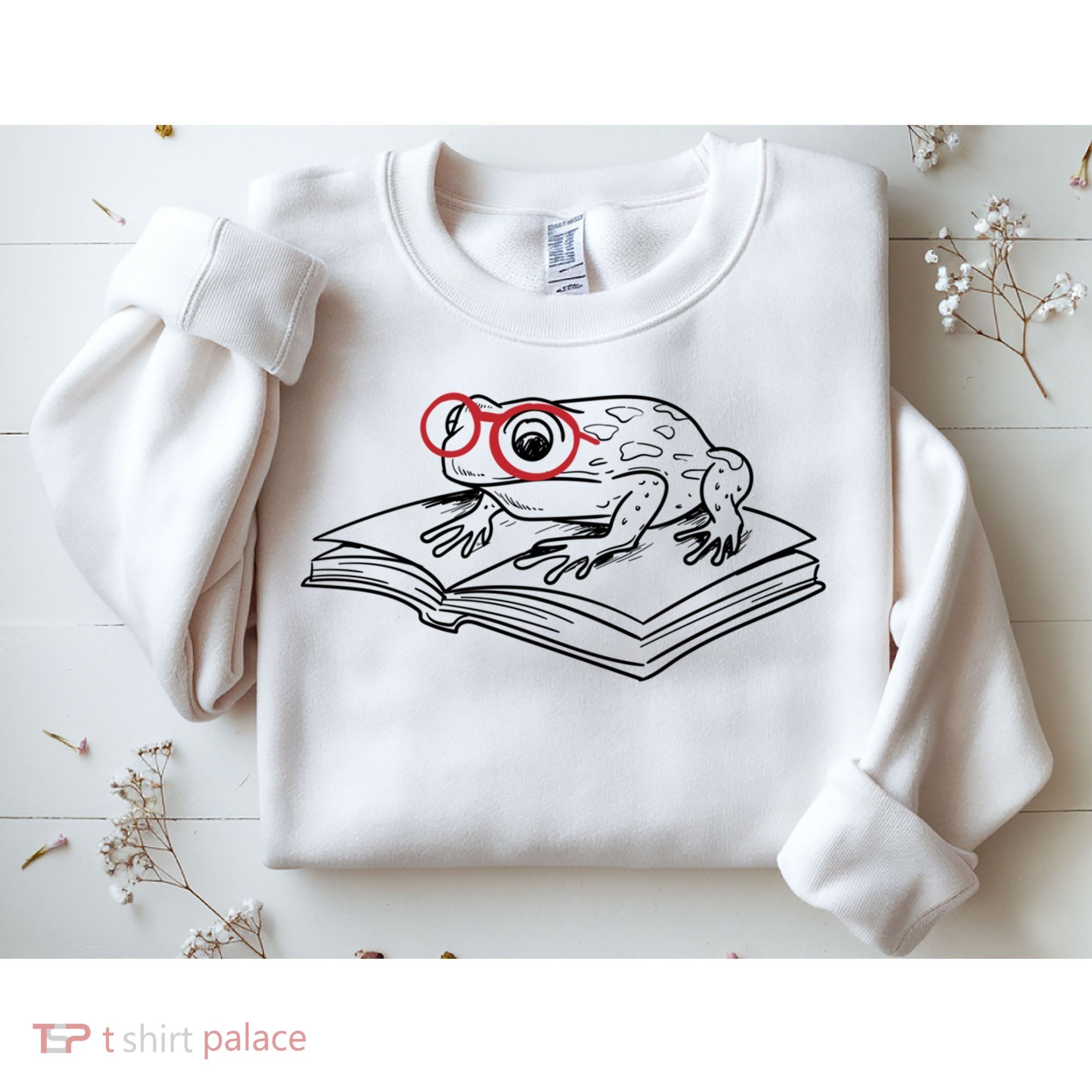 Frogs And Books Reading Literature Cute Gift Sweatshirt