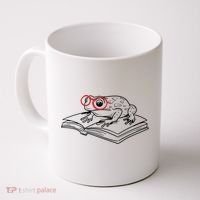 Frogs And Books Reading Literature Cute Gift Coffee Mug thumb 0