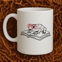 Frogs And Books Reading Literature Cute Gift Coffee Mug thumb 2