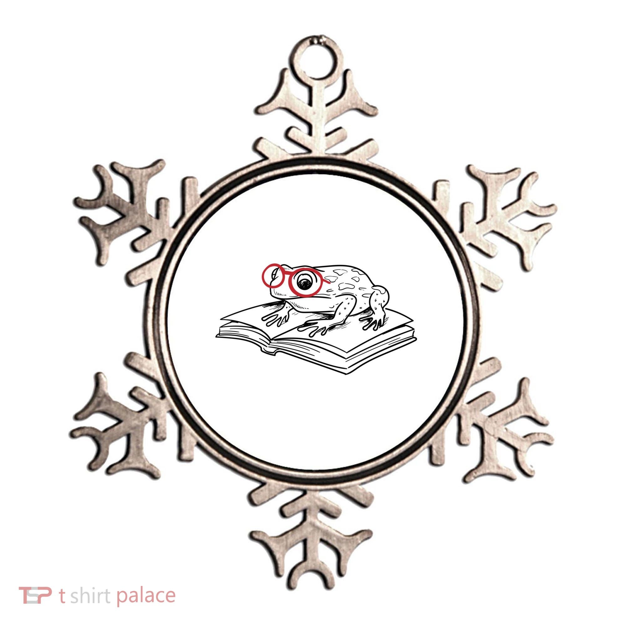 Frogs And Books Reading Literature Cute Gift Ornament