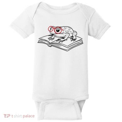 Frogs And Books Reading Literature Cute Gift Baby Bodysuit