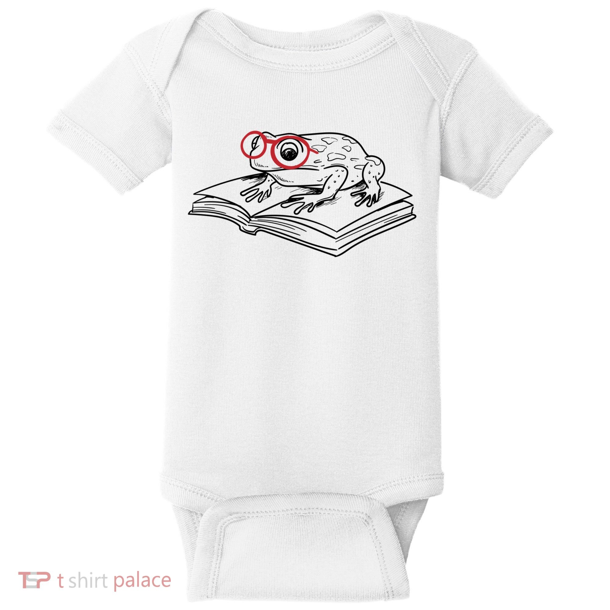 Frogs And Books Reading Literature Cute Gift Baby Bodysuit