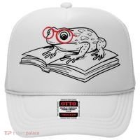 Frogs And Books Reading Literature Cute Gift Hat thumb 0