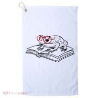 Frogs And Books Reading Literature Cute Gift Golf Towel thumb 0