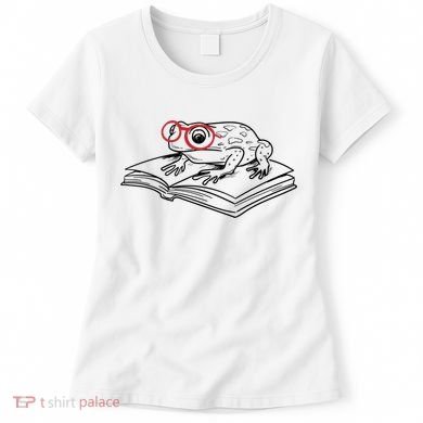 Frogs And Books Reading Literature Cute Gift Women's T-Shirt