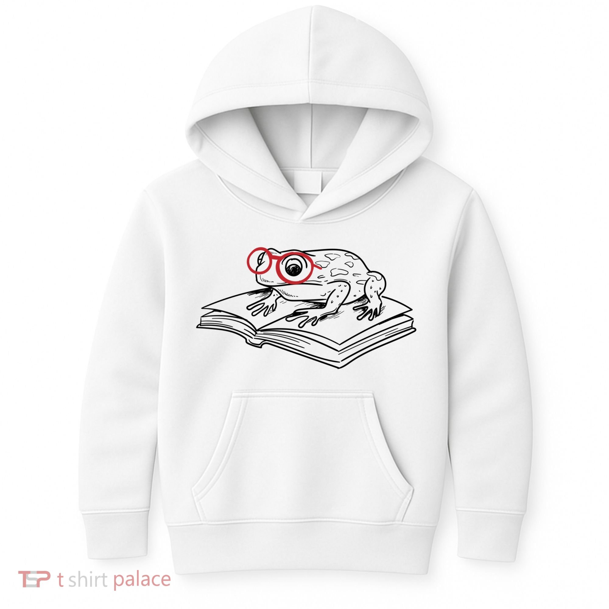 Frogs And Books Reading Literature Cute Gift Kids Hoodie