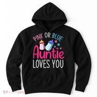 Future Aunt Baby Shower Pregnancy Auntie Gender Reveal Hoodie thumb 0