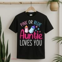 Future Aunt Baby Shower Pregnancy Auntie Gender Reveal T-Shirt thumb 2