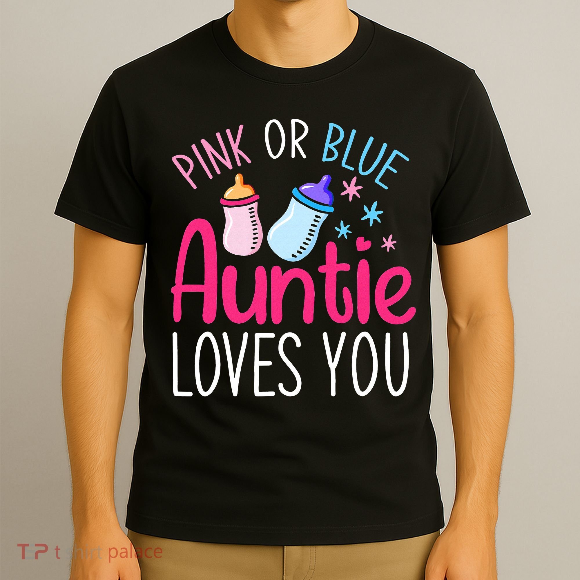 Future Aunt Baby Shower Pregnancy Auntie Gender Reveal T-Shirt