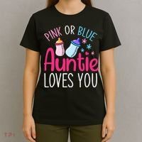 Future Aunt Baby Shower Pregnancy Auntie Gender Reveal T-Shirt thumb 4