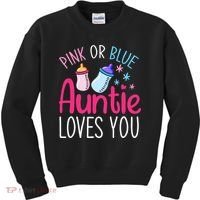 Future Aunt Baby Shower Pregnancy Auntie Gender Reveal Kids Sweatshirt thumb 0