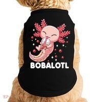 Funny Axolotl Bobalotl Boba Tea Bubble Milk Kawaii Anime  Doggie Tank thumb 0