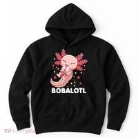 Funny Axolotl Bobalotl Boba Tea Bubble Milk Kawaii Anime  Hoodie thumb 0