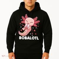 Funny Axolotl Bobalotl Boba Tea Bubble Milk Kawaii Anime  Hoodie thumb 2