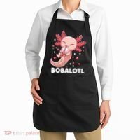 Funny Axolotl Bobalotl Boba Tea Bubble Milk Kawaii Anime  Apron thumb 2