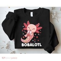 Funny Axolotl Bobalotl Boba Tea Bubble Milk Kawaii Anime  Sweatshirt thumb 2