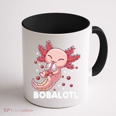 Funny Axolotl Bobalotl Boba Tea Bubble Milk Kawaii Anime  Coffee Mug back