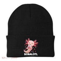 Funny Axolotl Bobalotl Boba Tea Bubble Milk Kawaii Anime  Beanie thumb 0
