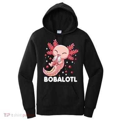 Funny Axolotl Bobalotl Boba Tea Bubble Milk Kawaii Anime  Women's Hoodie